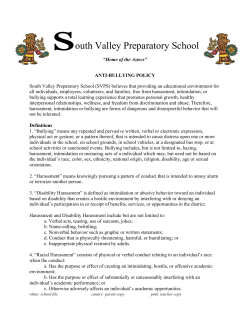 SVP Anti Bullying Policy