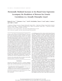 Hormonally Mediated Increases in Sex