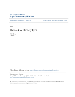 Dream On, Dreamy Eyes - DigitalCommons@UMaine