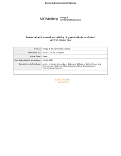 Seasonal and annual variability of global winds and wind
