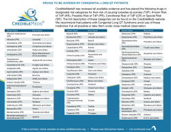 drugs to be avoided by congenital long qt