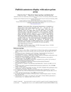 Pulfrich autostereo display with micro-prism array