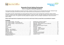 Dementia Priority Setting Partnership