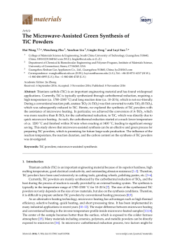 The Microwave-Assisted Green Synthesis of TiC Powders