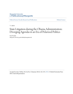 State Litigation during the Obama Administration: Diverging