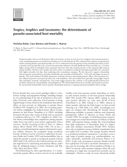 the determinants of parasite