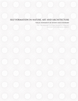 self formation in nature, art and architecture