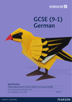 GCSE (9-1) German - Edexcel