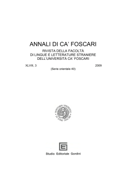 ANNALI DI CA` FOSCARI