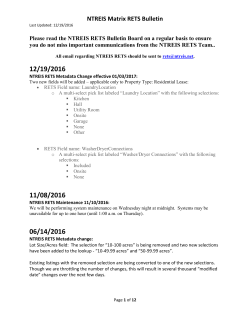 NTREIS Matrix RETS Bulletin