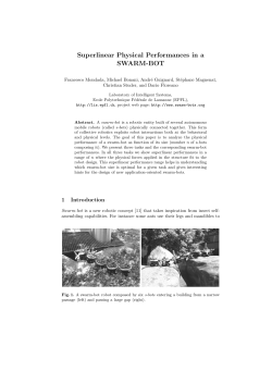 Superlinear Physical Performances in a SWARM-BOT - Swarm-bots