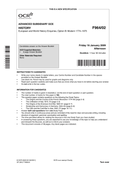 Question paper - Unit F964 - Option B - Modern 1774 to 1975