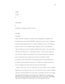 Making Peace or Doing Justice?