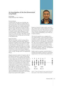 An Investigation of the One-Dimensional Ising Model