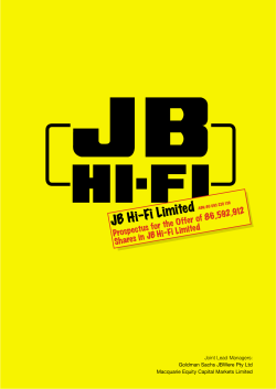 JB Hi-Fi Prospectus