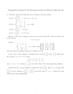 Preparation problems for the discussion sections on