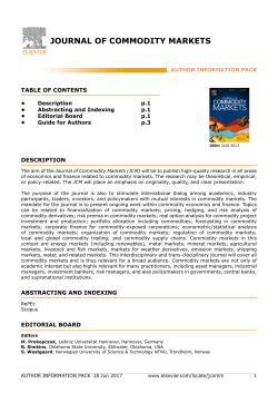 journal of commodity markets