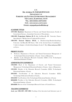 C.V. DR. ANDREAS &Mu;. PAPADOPOULOS , 36100 E