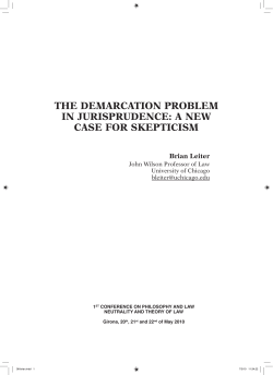 the demarcation problem in jurisprudence: a new case for skepticism