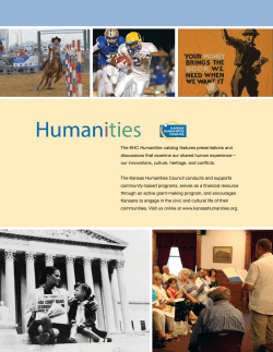 Humanities catalog - Kansas Humanities Council