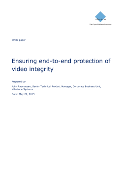Ensuring end-to-end protection of video integrity