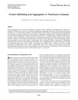Protein Misfolding and Aggregation in Parkinson`s