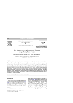 Hurricane risk perceptions among Florida`s single family homeowners
