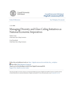 Managing Diversity and Glass Ceiling Initiatives