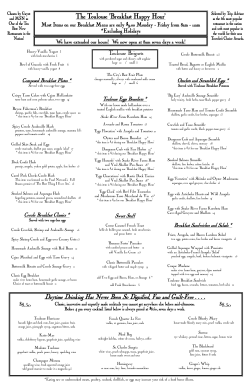 The Toulouse `Breakfast Happy Hour`