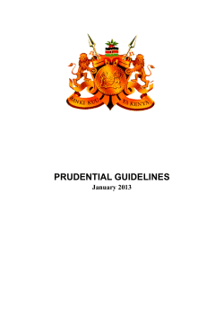 prudential guidelines - Central Bank of Kenya