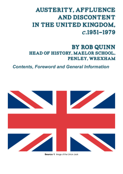 Austerity, Affluence and Discontent in the United Kingdom, .1951
