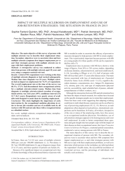 impact of multiple sclerosis on employment and use of job