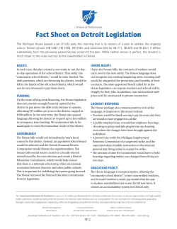 Fact sheet on the proposed legislation.
