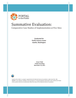 Comparative Case Studies of Implementation at Five Sites