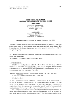 0, cx) such that d(x,y) 0 if and y. X is said to be d-complete