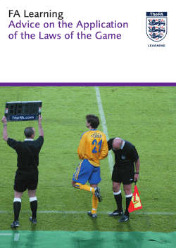 Advice on the Application of the Law of the Game