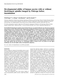 Developmental ability of human oocytes with or without birefringent