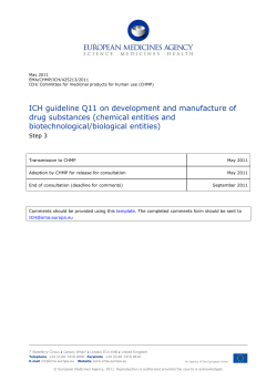 ICH guideline Q11 on development and - EMA