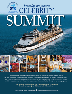 celebrity - Entertainment Cruise Productions