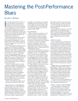 Post Performance Depression