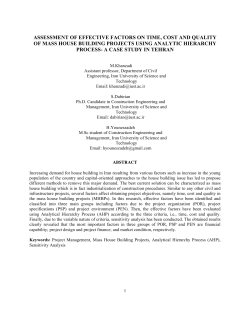 assessment of effective factors on time, cost and quality of mass