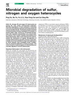 Microbial degradation of sulfur, nitrogen and oxygen - QIBEBT-IR