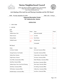 Meeting Minutes - Venice Neighborhood Council