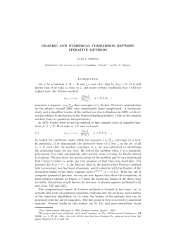 graphic and numerical comparison between iterative methods