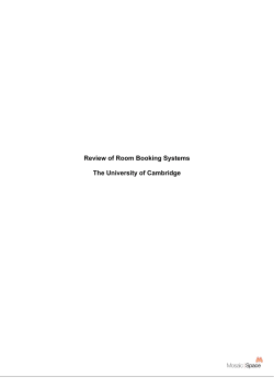 Review of Room Booking, Utilisation and Scheduling by Mosaic