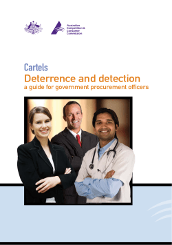 Cartels Deterrence and detection