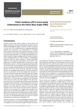 Pelvic Incidence - Spine Research