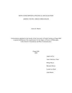 News Consumption and Political Socialization among