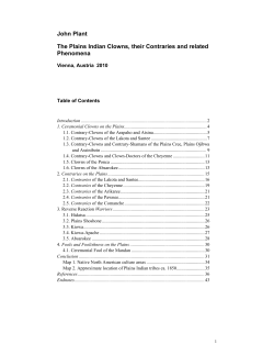 John Plant The Plains Indian Clowns, their Contraries and related