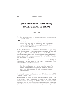 John Steinbeck (1902-1968) Of Mice and Men (1937)